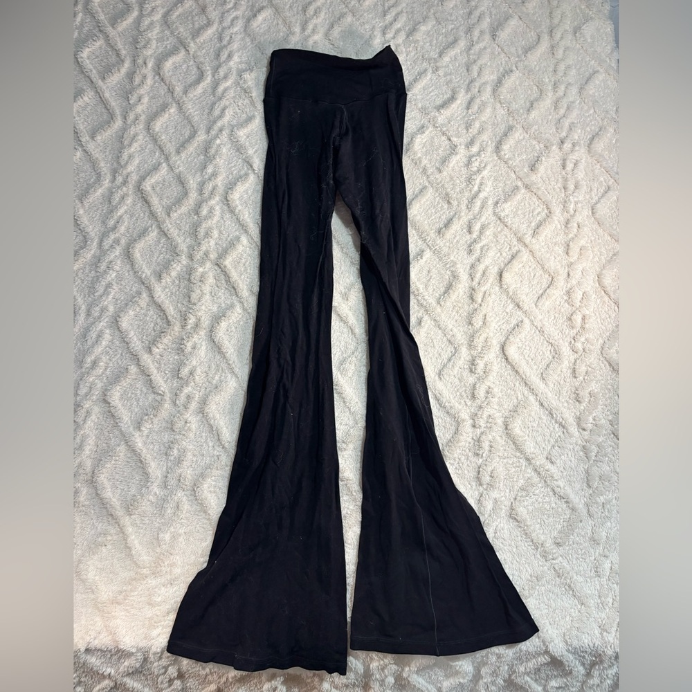 Offline aerie black high rise flare leggings small